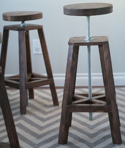 Industrial Adjustable Bolt Bar Stool